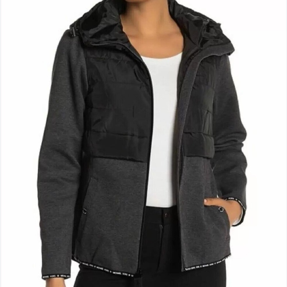 MICHAEL Michael Kors Black and Gray Puffer Jacket